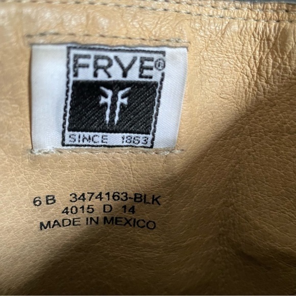 Frye MOLLY GORE Riding Boots in Black Buffalo Leather *Mexico* - Picture 8 of 10